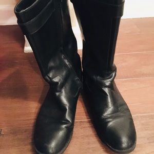 Ralph Lauren black leather boots